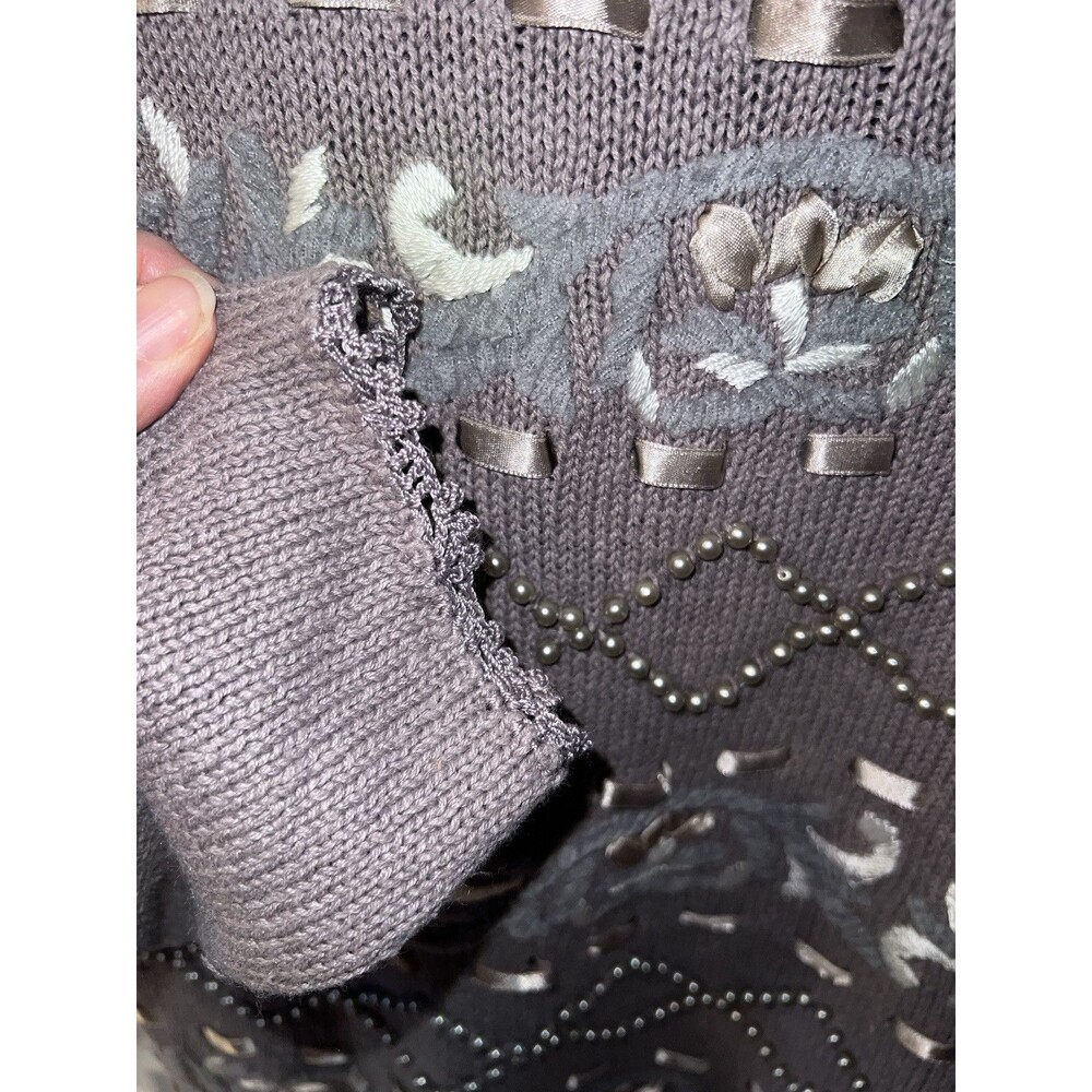 All Points By Reference Points Sweater M Grey Bea… - image 5